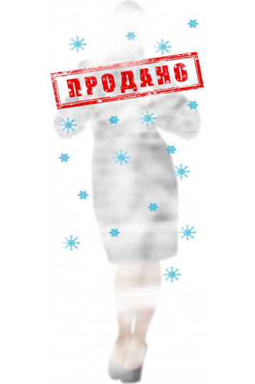 Приталенная мутоновая шуба с воротником из норки